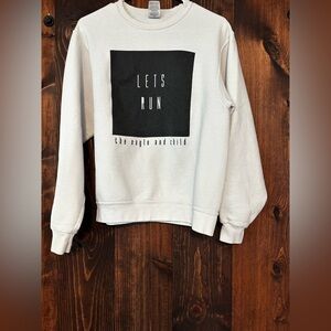 Unisex White Band Sweater
